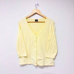 TRIBAL Pale yellow cardigan with rhinestones